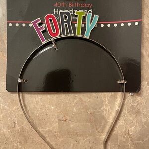 Colorful 40th Birthday Headband